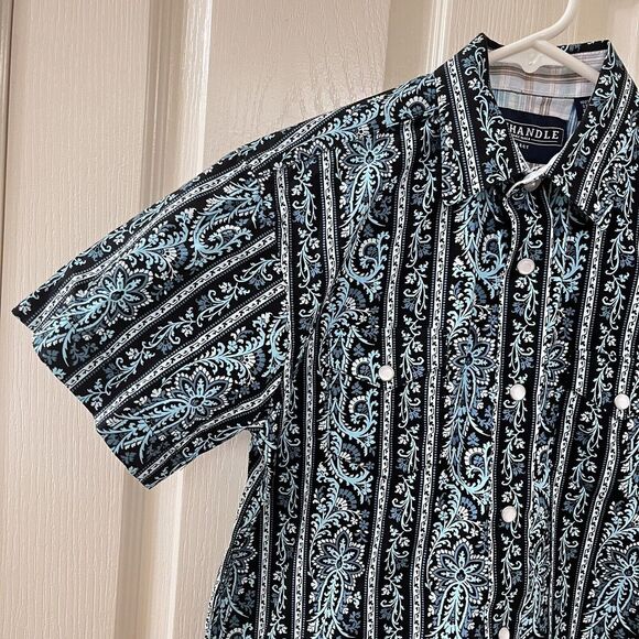 Panhandle Select Western Pearl Snap Short Sleeve Shirt Top Boys Size M 10 - Picture 3 of 13